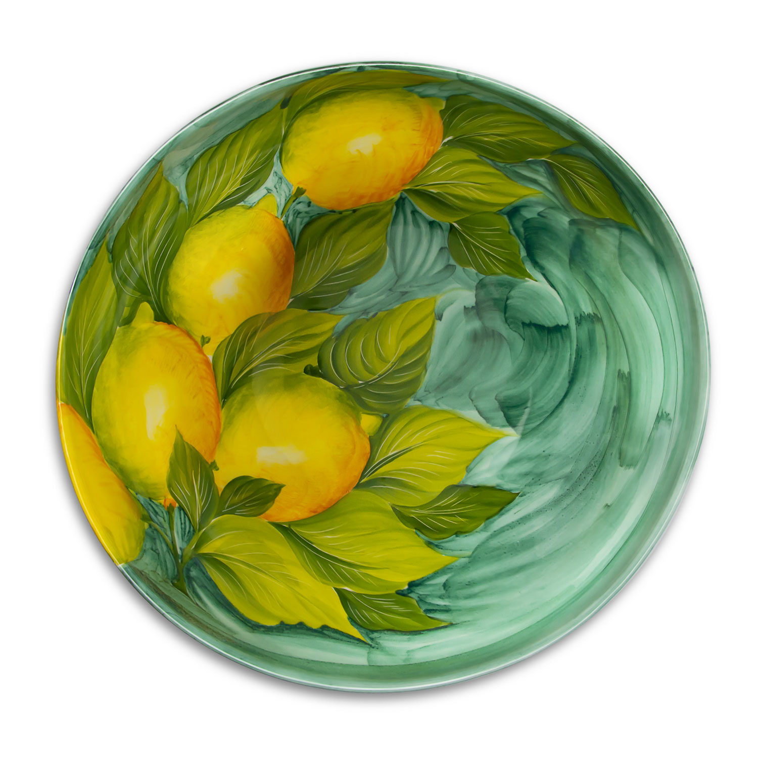 Ciotola in ceramica decorata limoni da 28