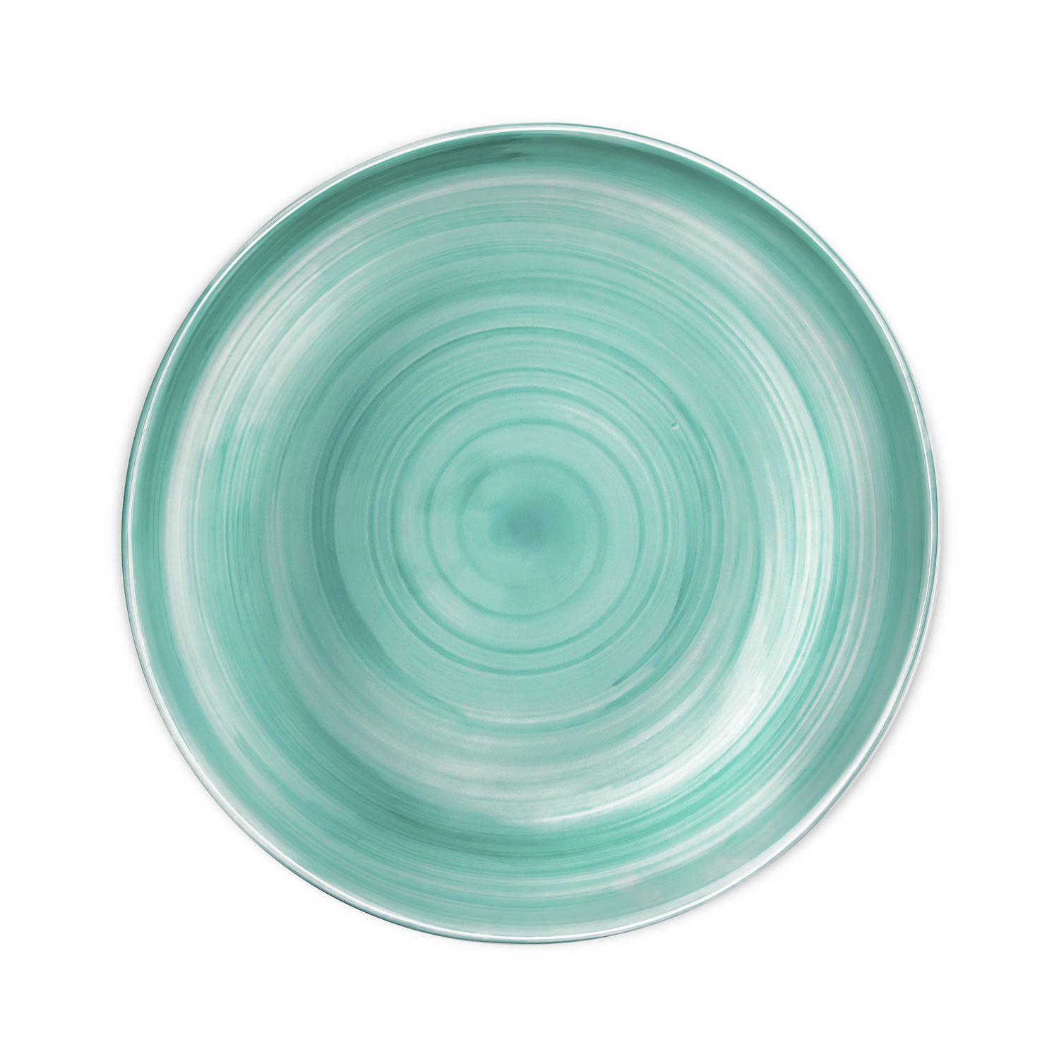 Piatto fondo in ceramica decorata tiffany