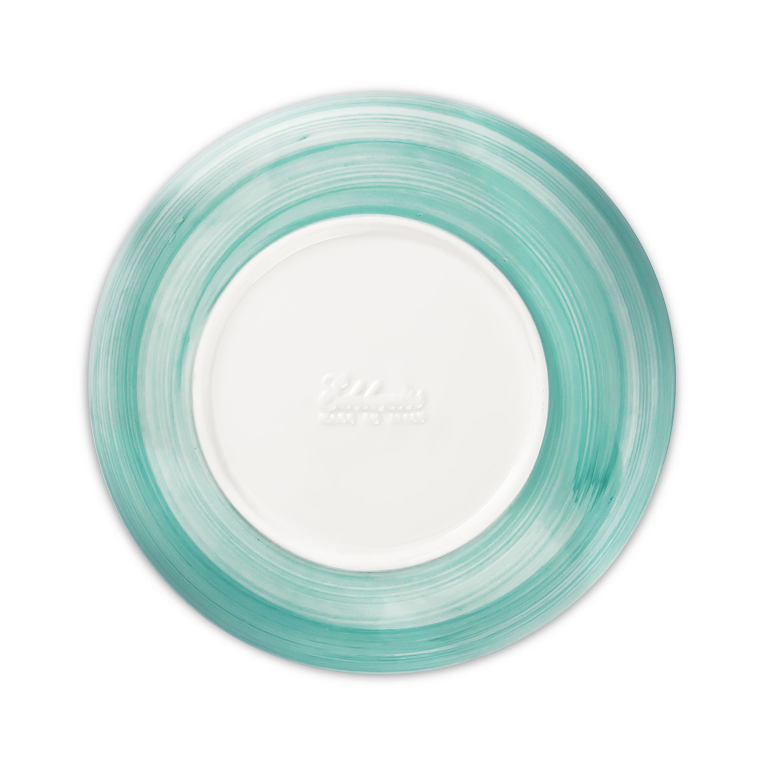 Piatto fondo in ceramica decorata tiffany