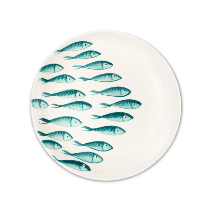 Dessert plate with fishes