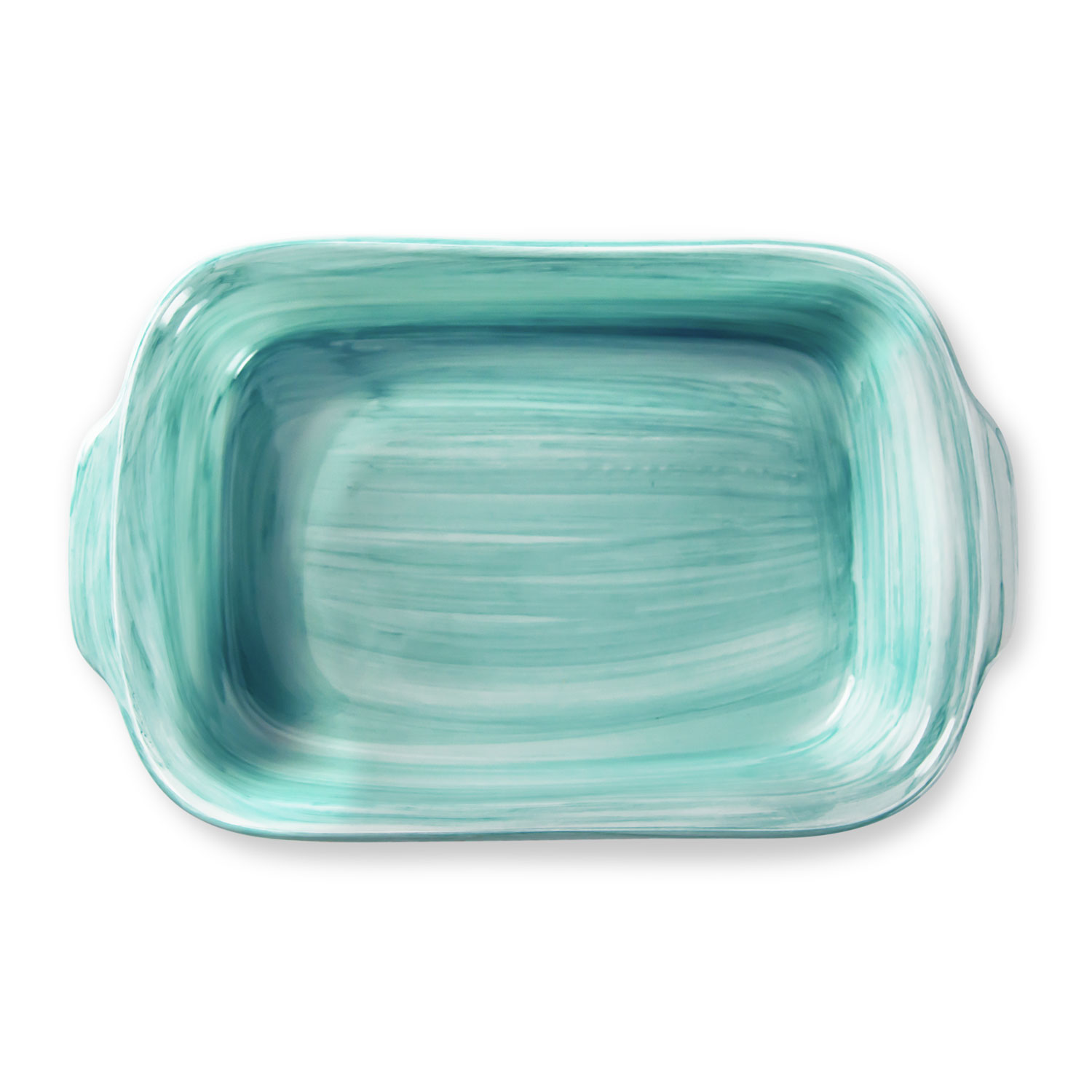 Teglia pirofila in ceramica decorata tiffany