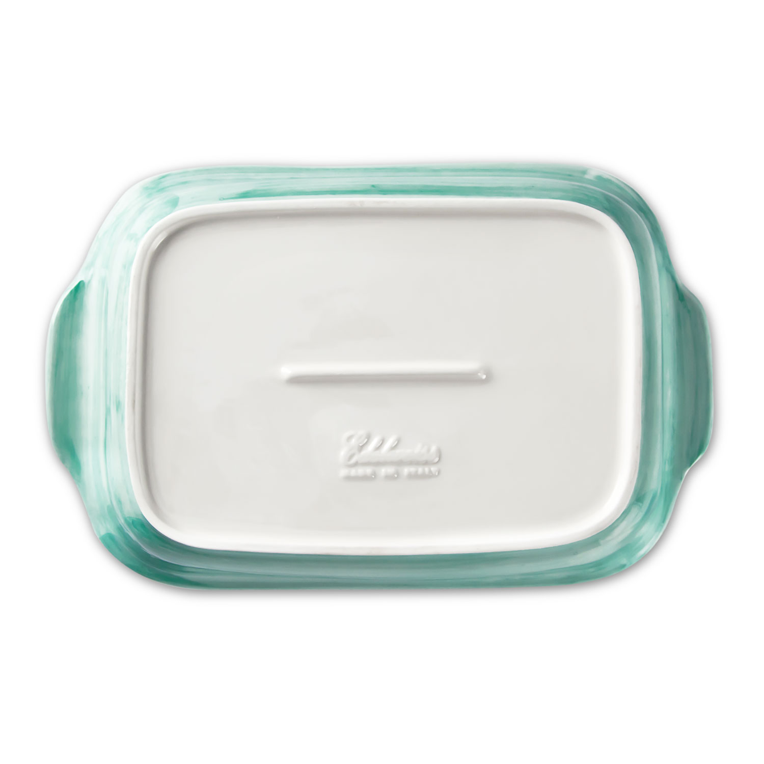 Teglia pirofila in ceramica decorata tiffany