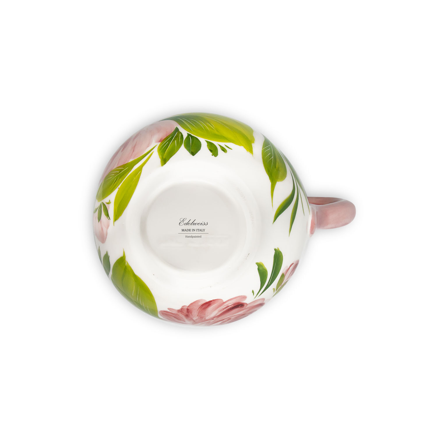 Brocca caraffa in ceramica decorata rose