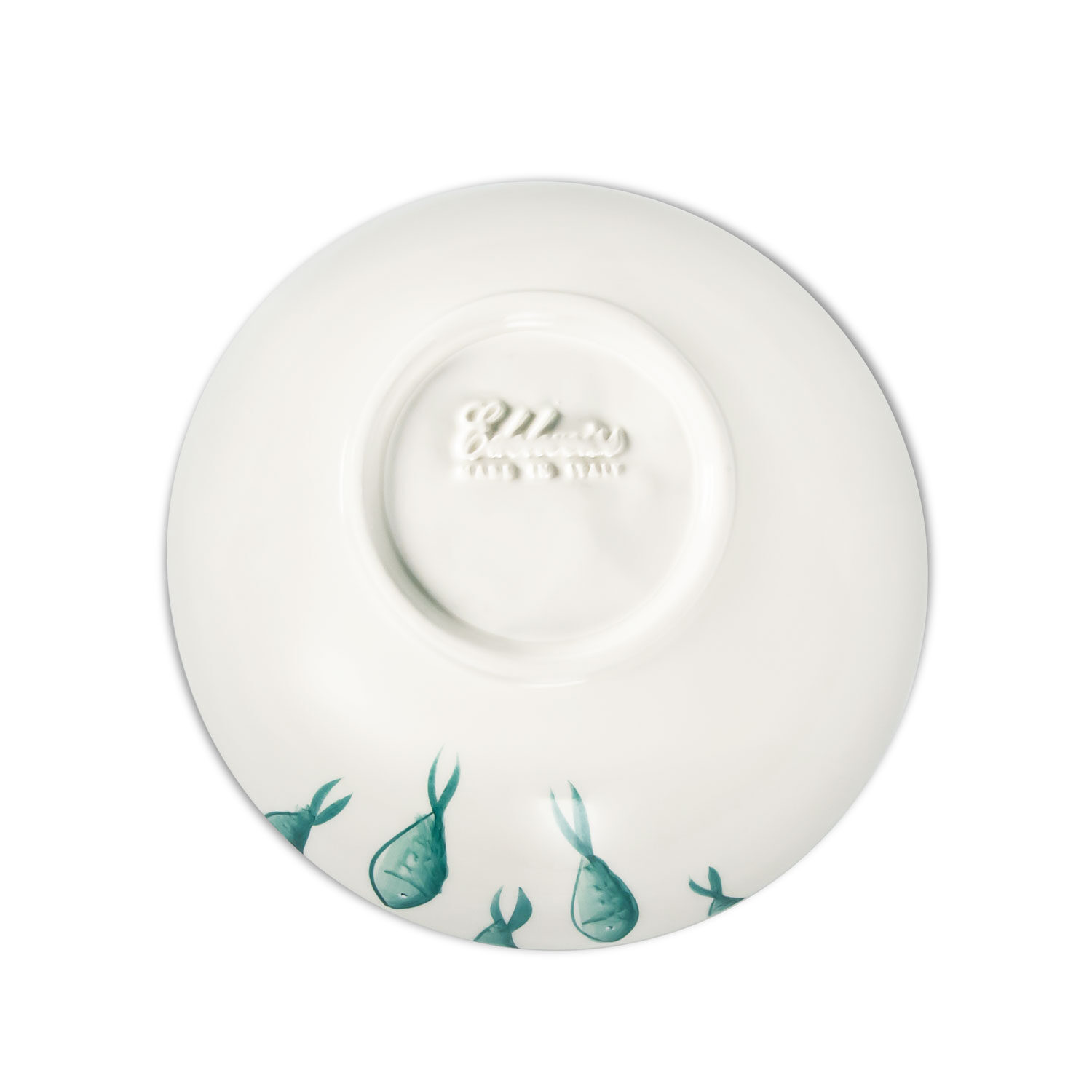 Ciotola in ceramica decorata pesci da 19