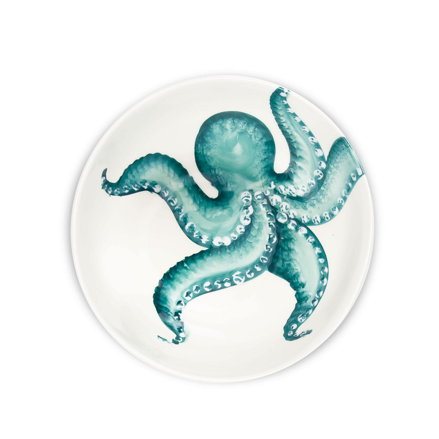 Ciotola in ceramica decorata polpo da 19
