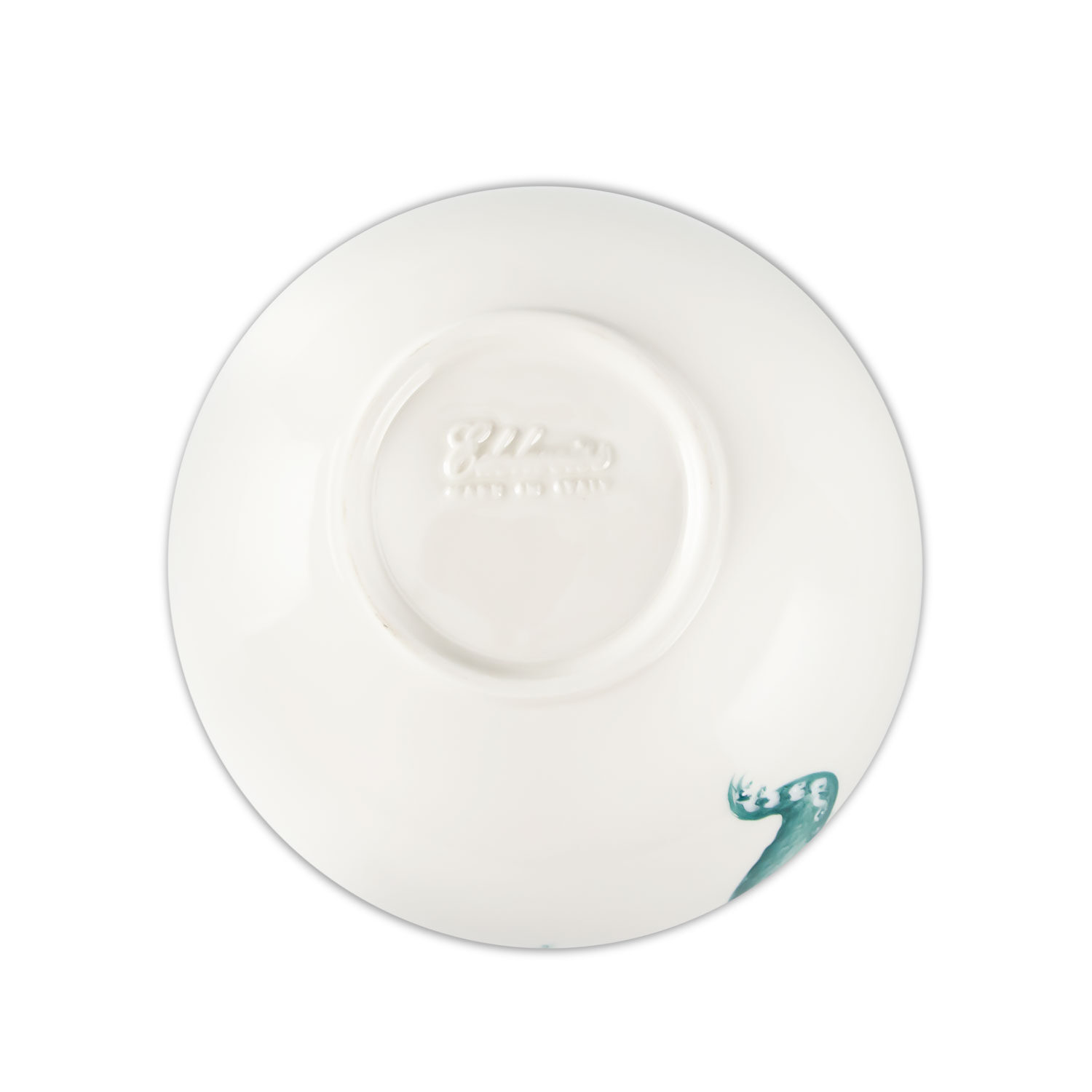 Ciotola in ceramica decorata polpo da 19