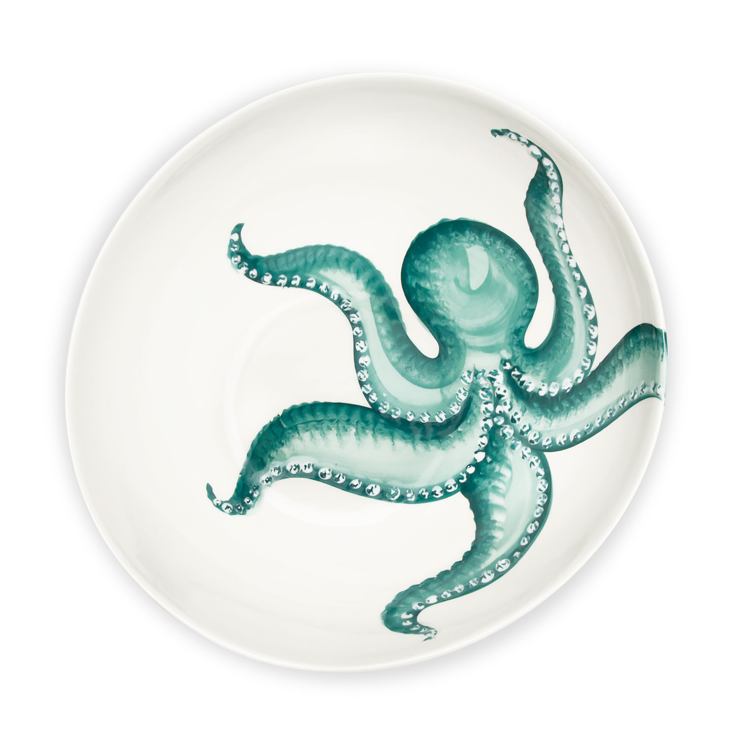 Ciotola in ceramica decorata polpo da 28