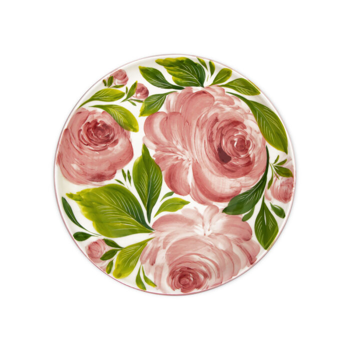 Dessert plate with roses
