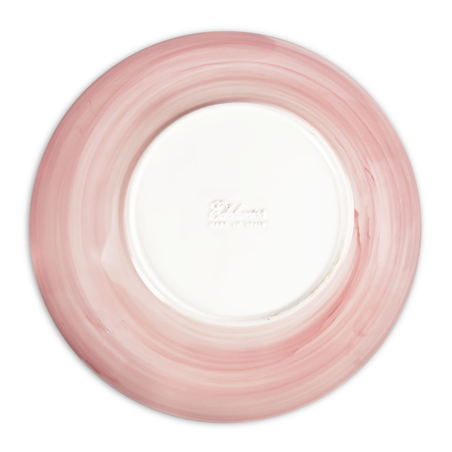 Piatto piano in ceramica decorata rose