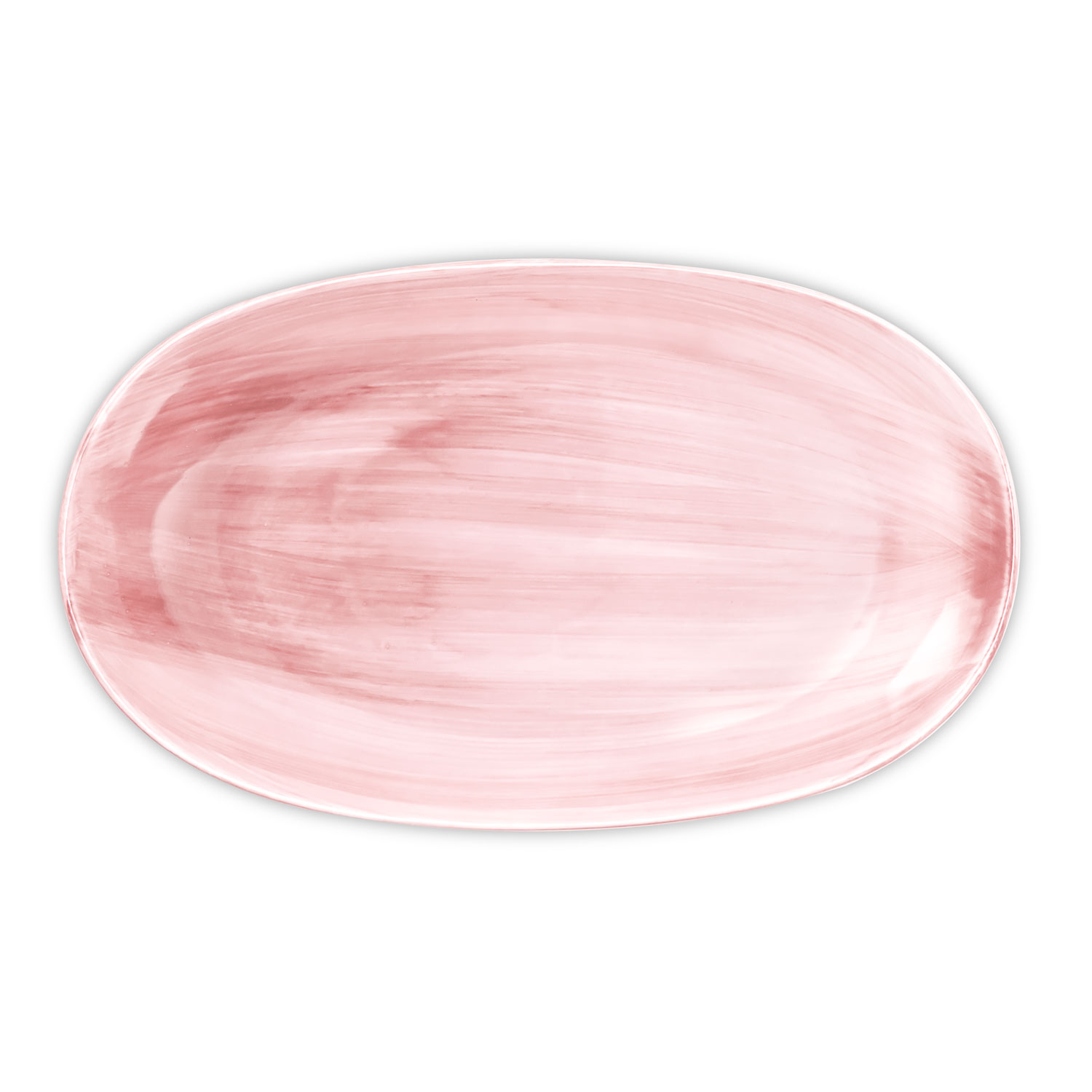 Piatto da portata in ceramica decorata rosa