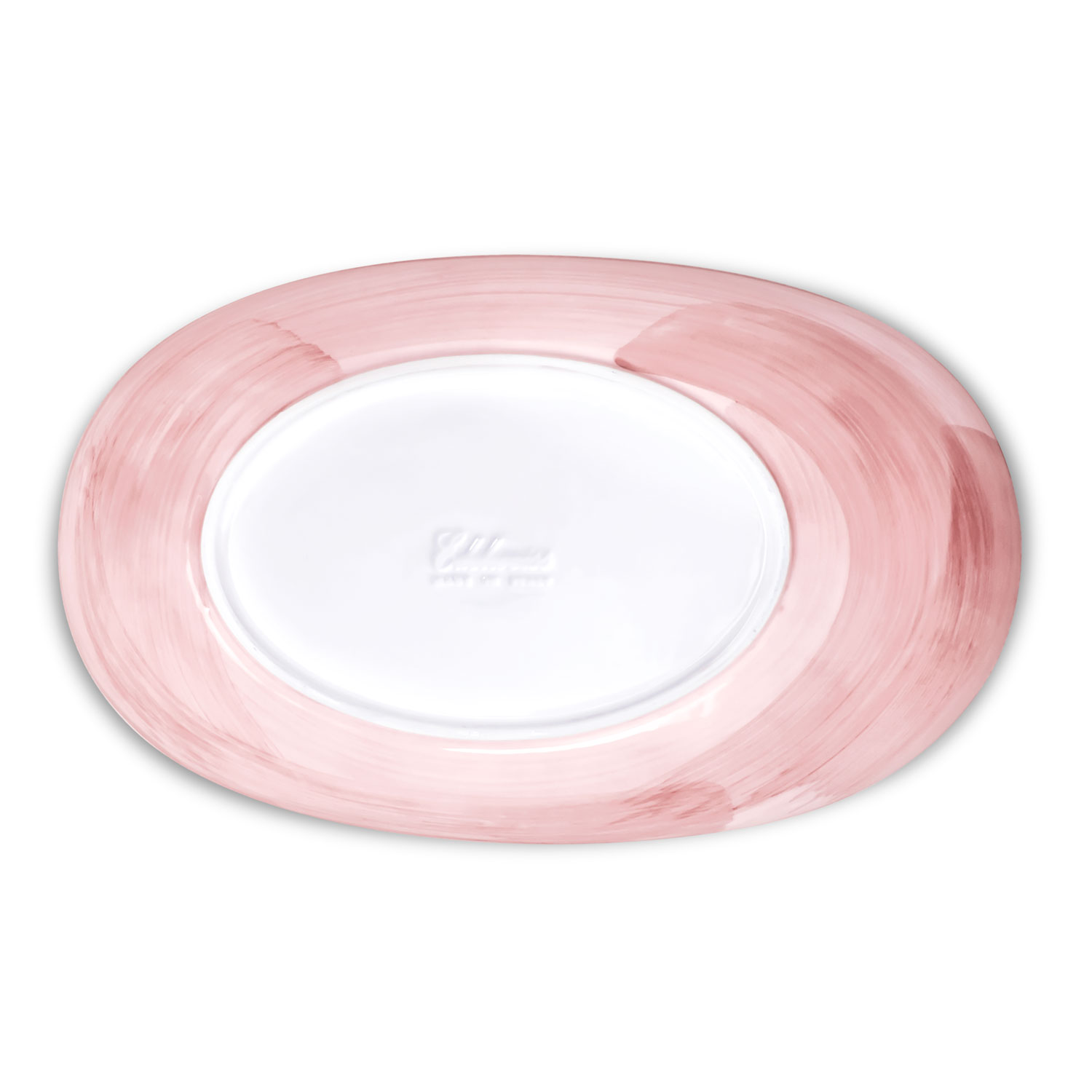 Piatto da portata in ceramica decorata rosa