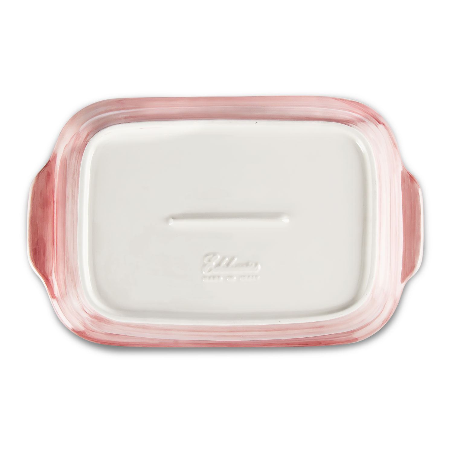 Teglia pirofila in ceramica decorata rose