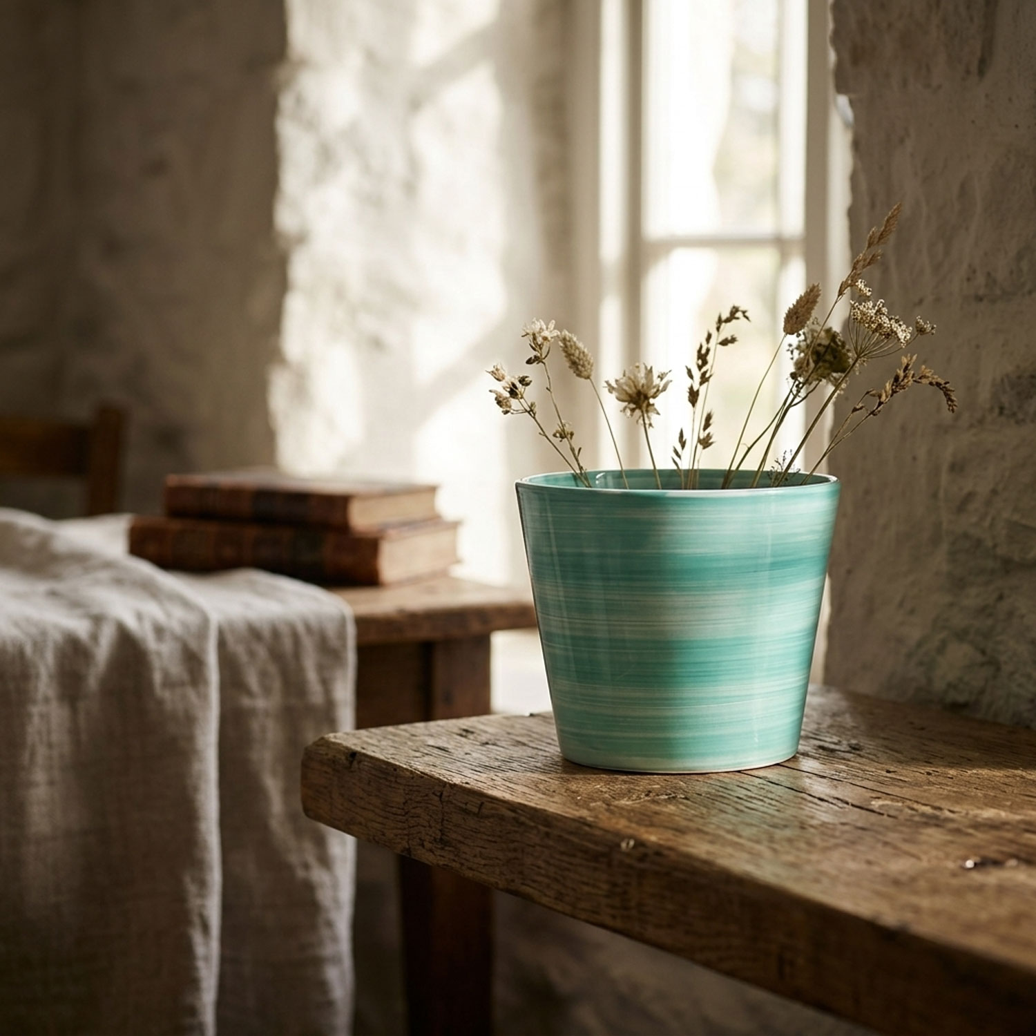 Vaso in ceramica decorata Tiffany