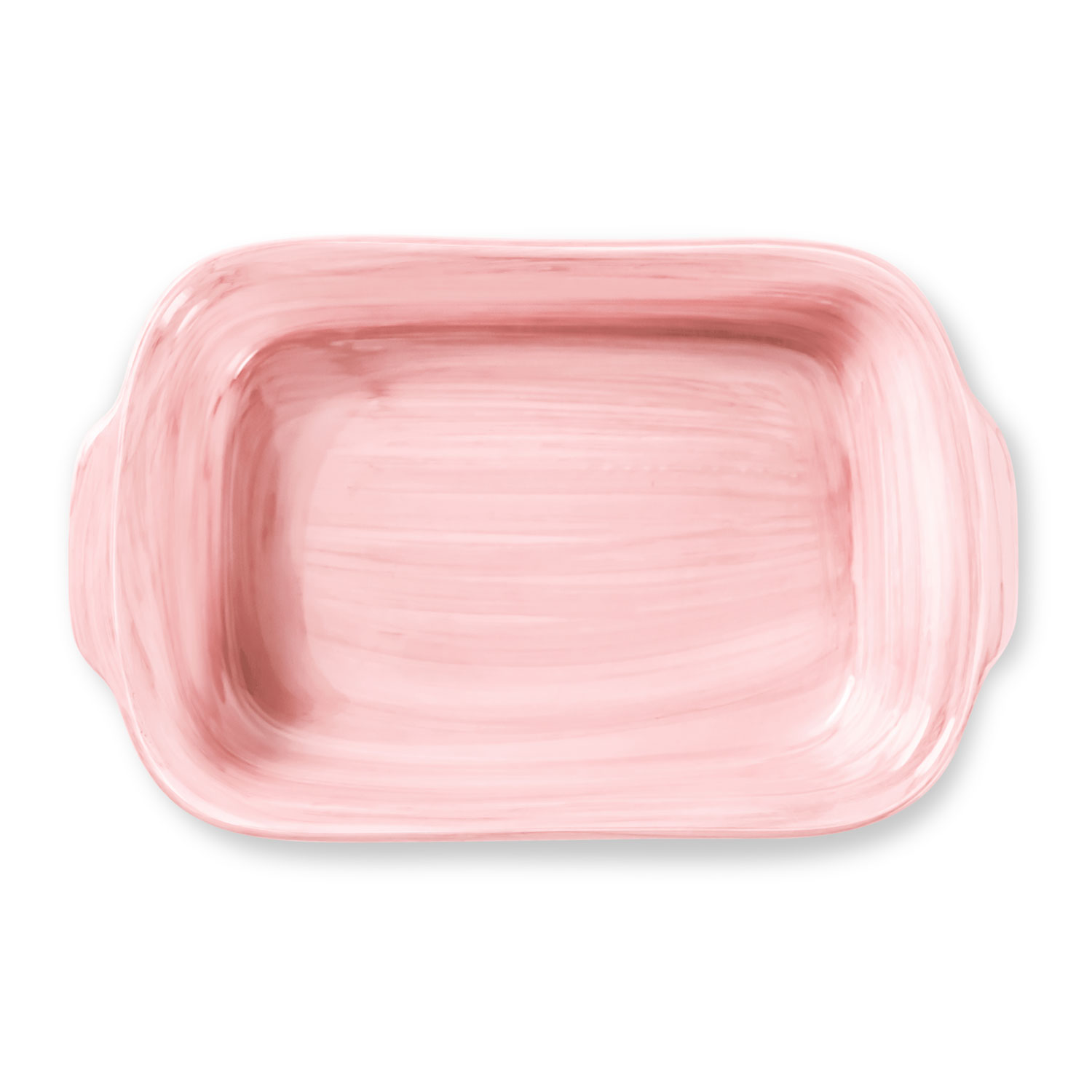 Teglia pirofila in ceramica decorata rosa