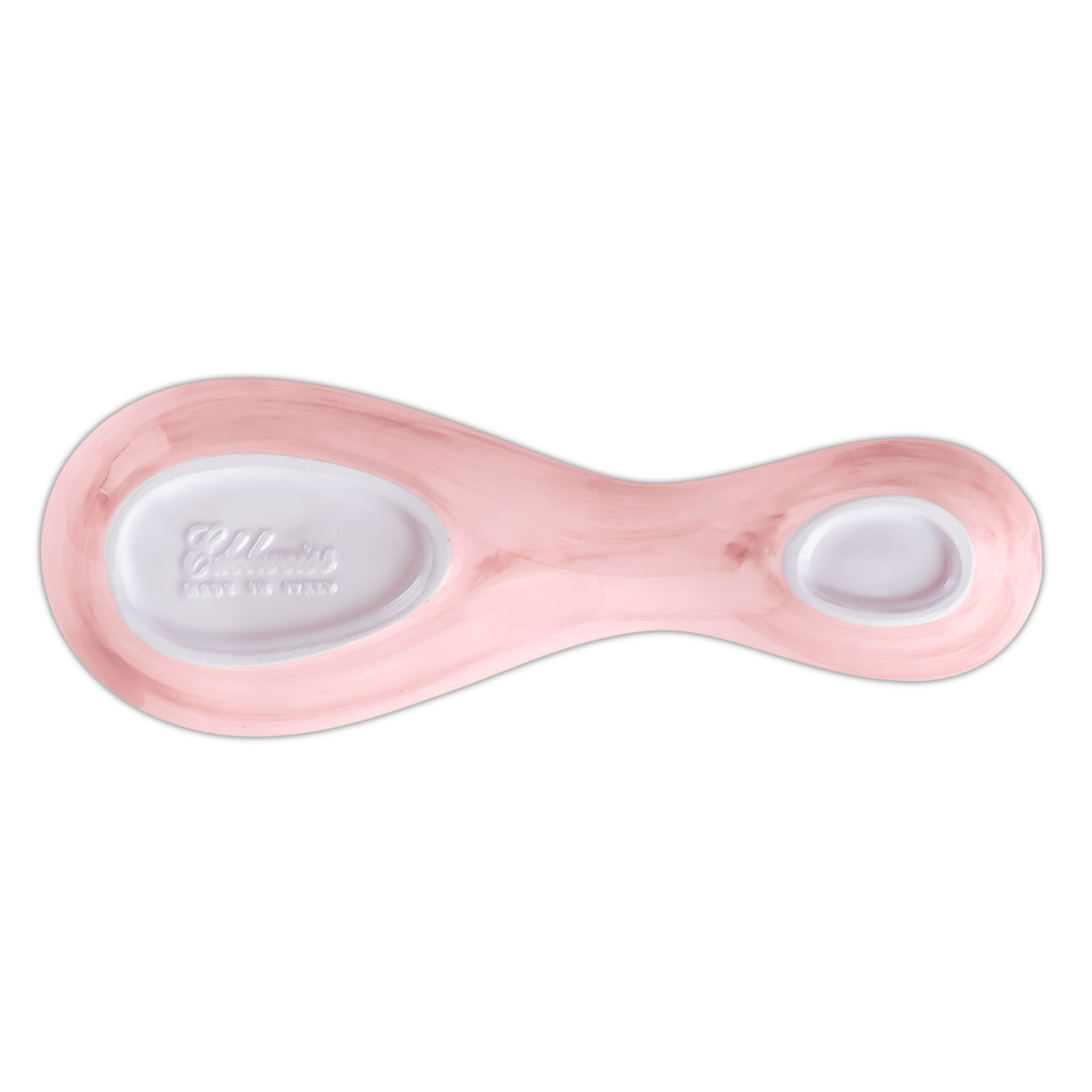 Poggiamestolo in ceramica decorata rosa