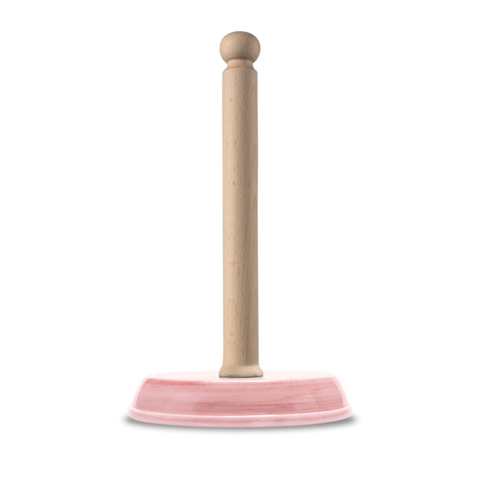 Pink kitchen roll holder