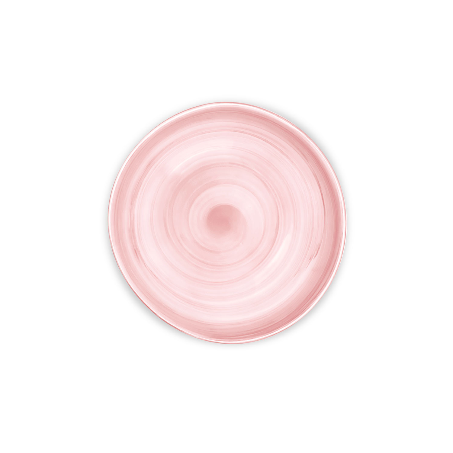 Ciotola in ceramica decorata rosa da 14