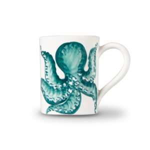 Tazza in ceramica decorata polpo