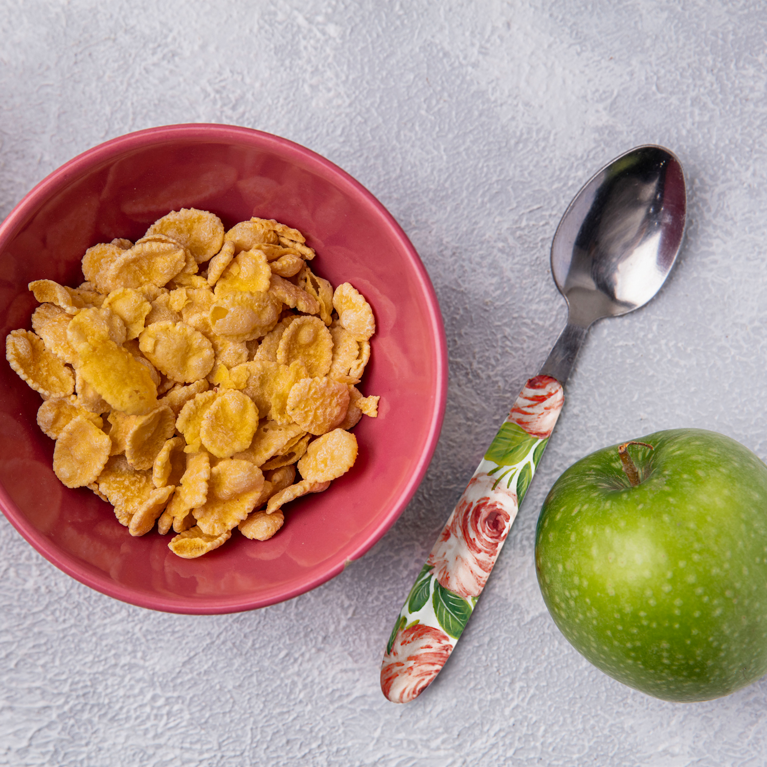 Cucchiaino con manico decorato rose