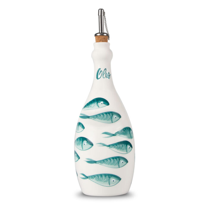Oil bottle with fishes
