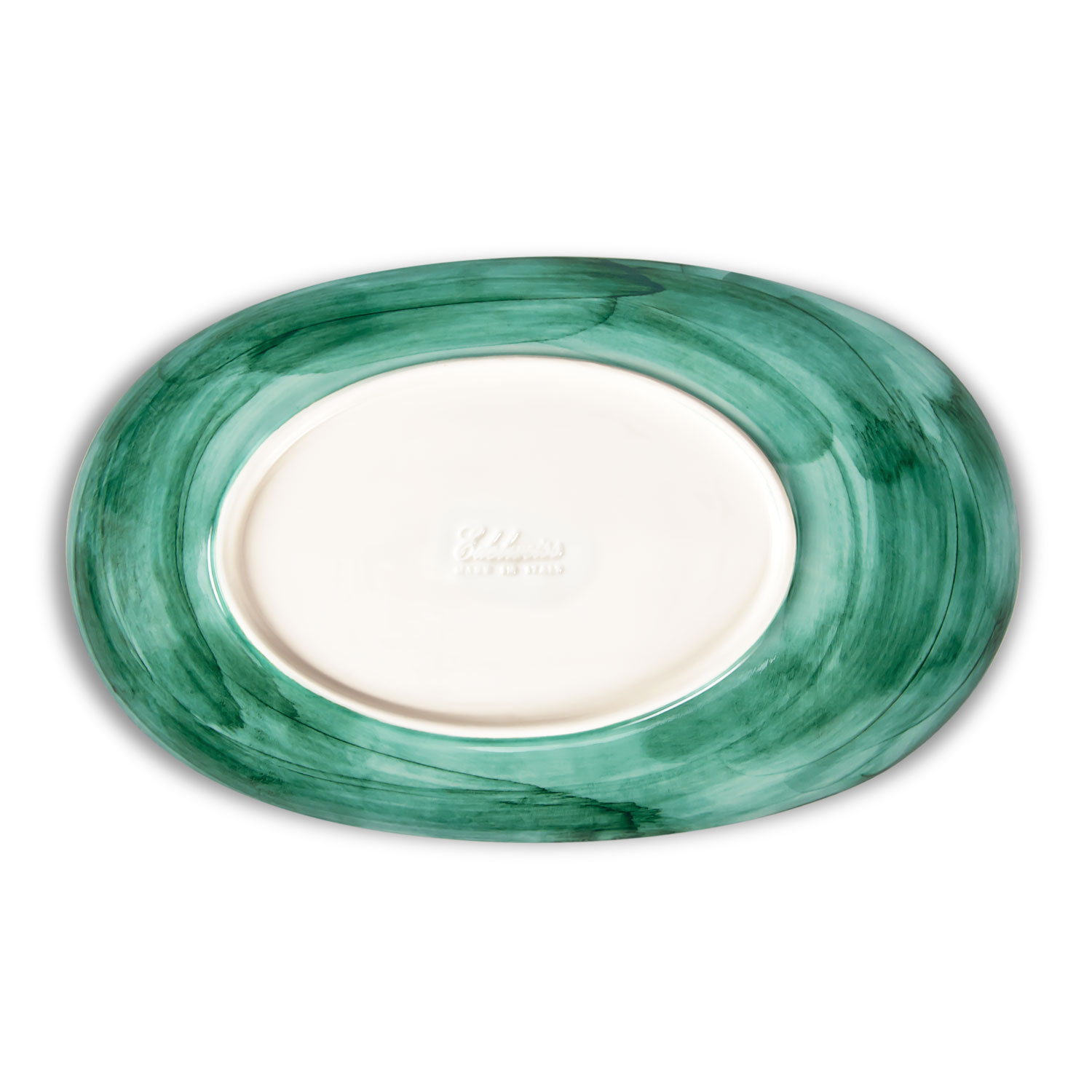 Piatto da portata in ceramica decorata limoni