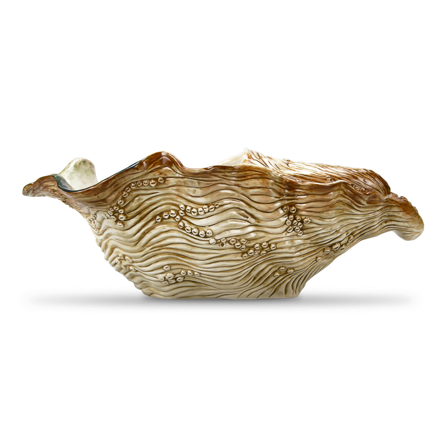 Portachampagne in ceramica decorata ostrica