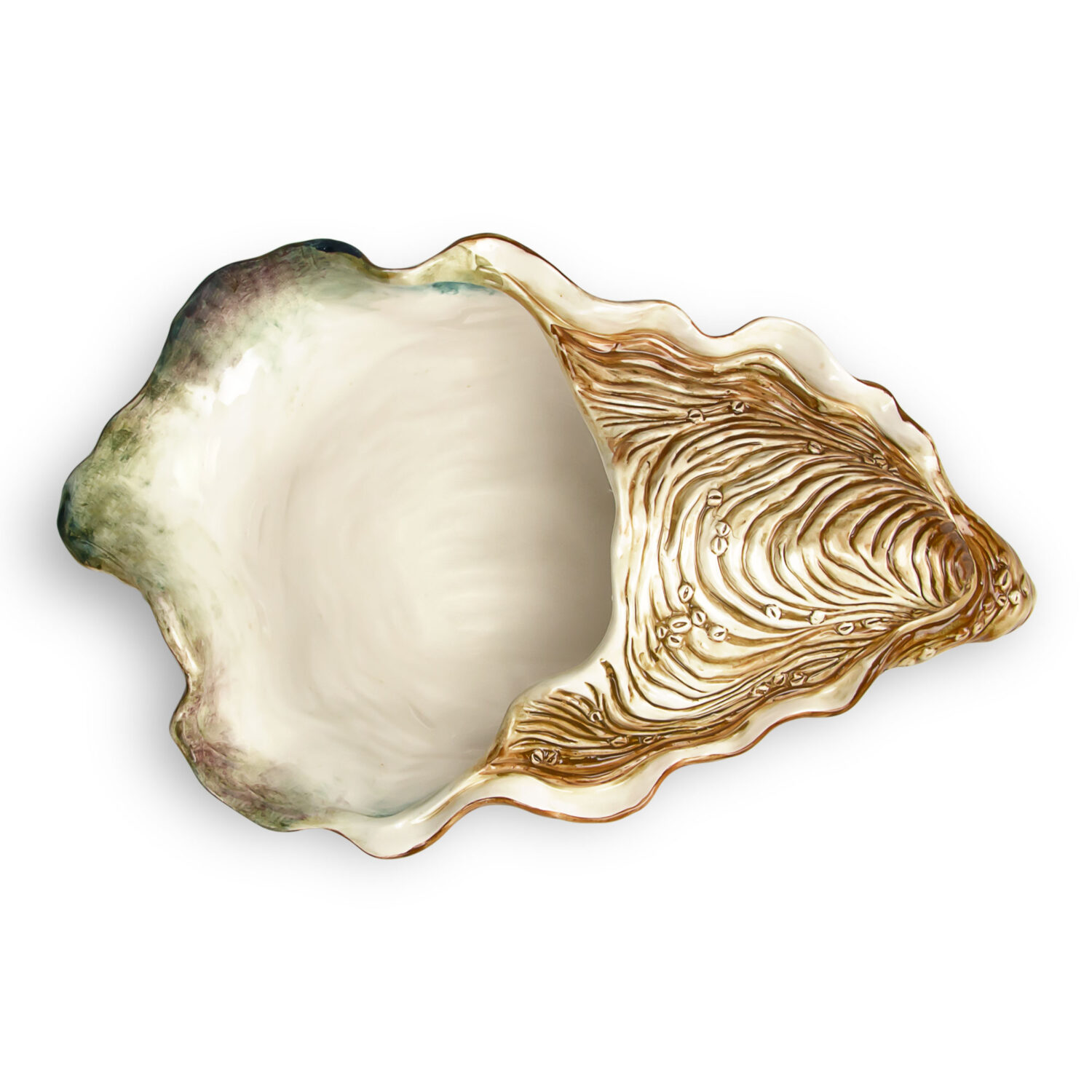 Portachampagne in ceramica decorata ostrica