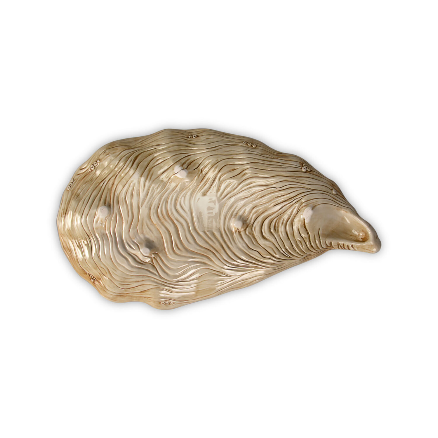 Vassoio medio in ceramica decorata ostrica