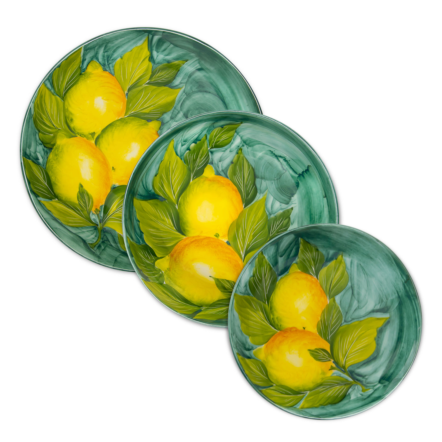Tischgeschirr mit zitronen