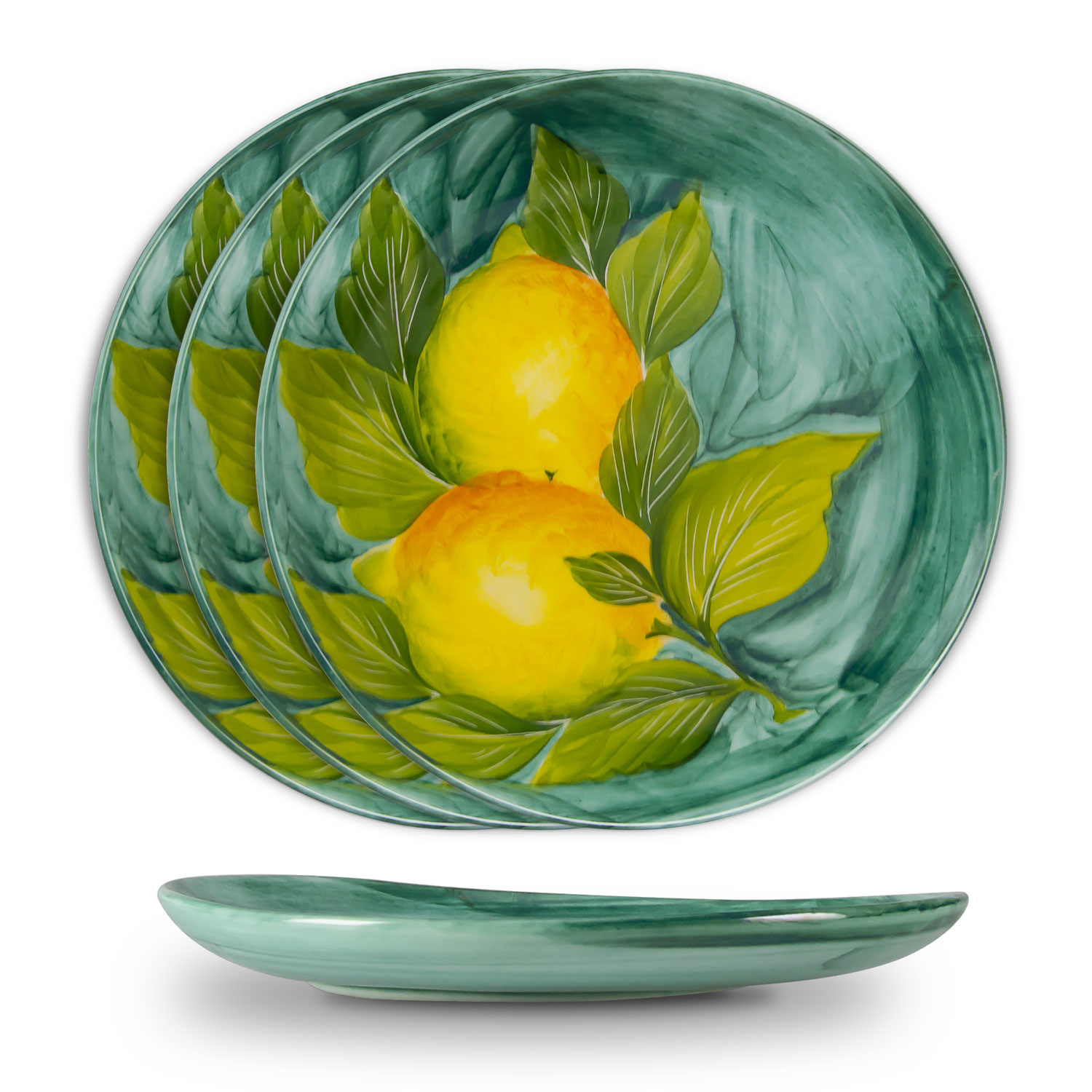 Tischgeschirr mit zitronen