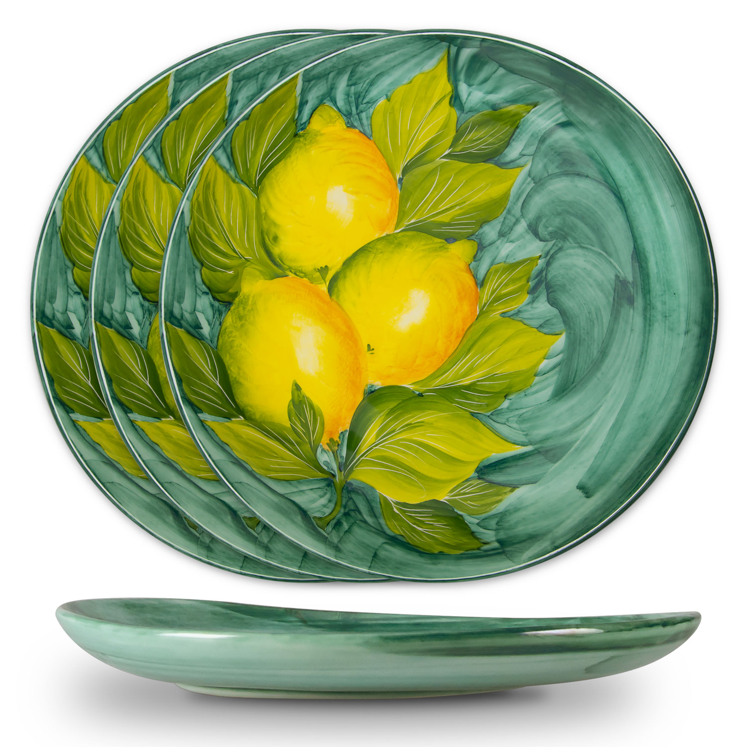 Tischgeschirr mit zitronen