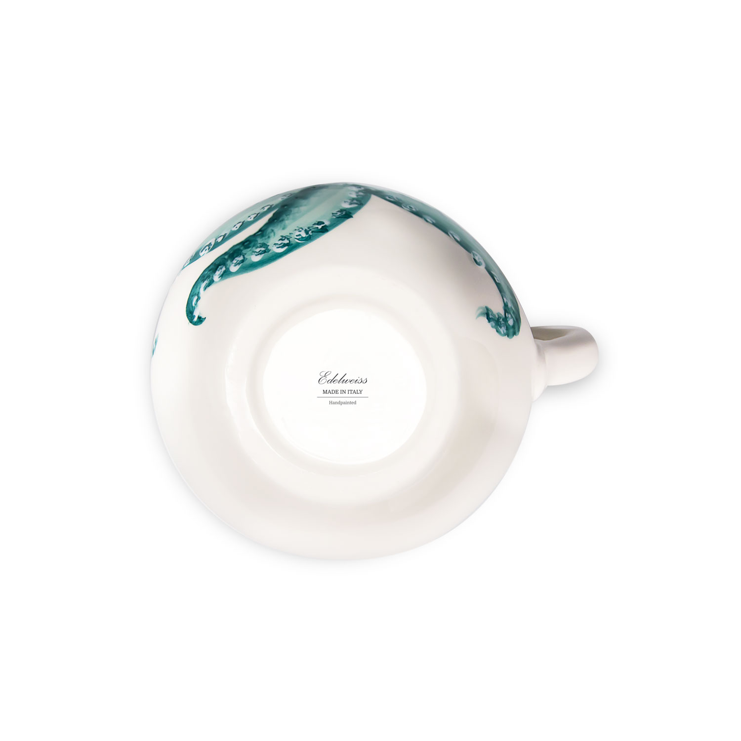 Brocca caraffa in ceramica decorata polpo