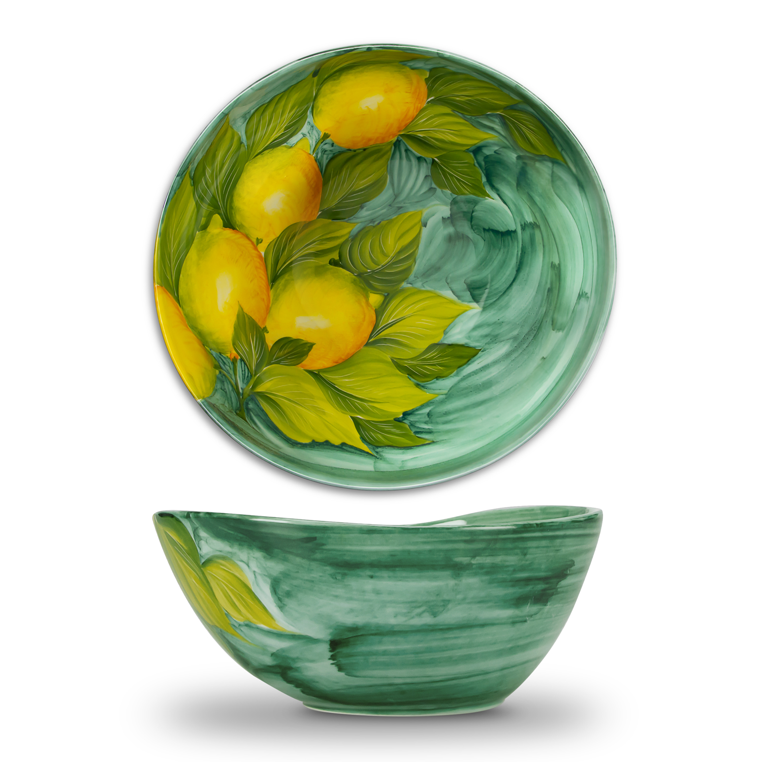 Set macedonia in ceramica decorata limoni