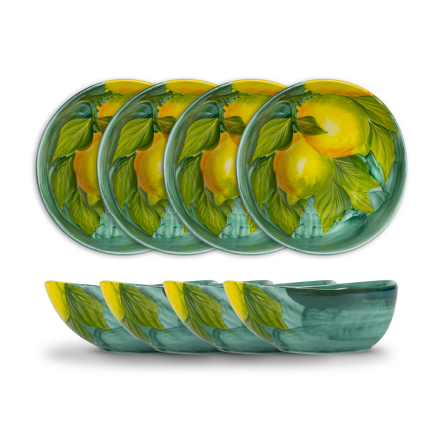 Set macedonia in ceramica decorata limoni