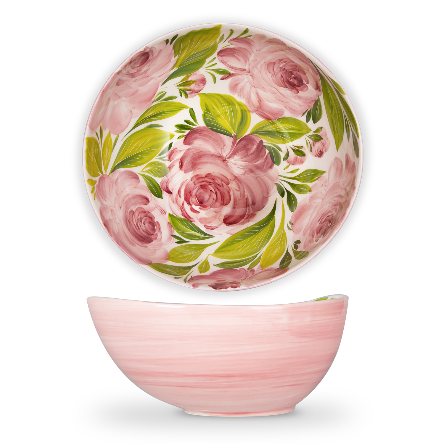 Set macedonia in ceramica decorata rose