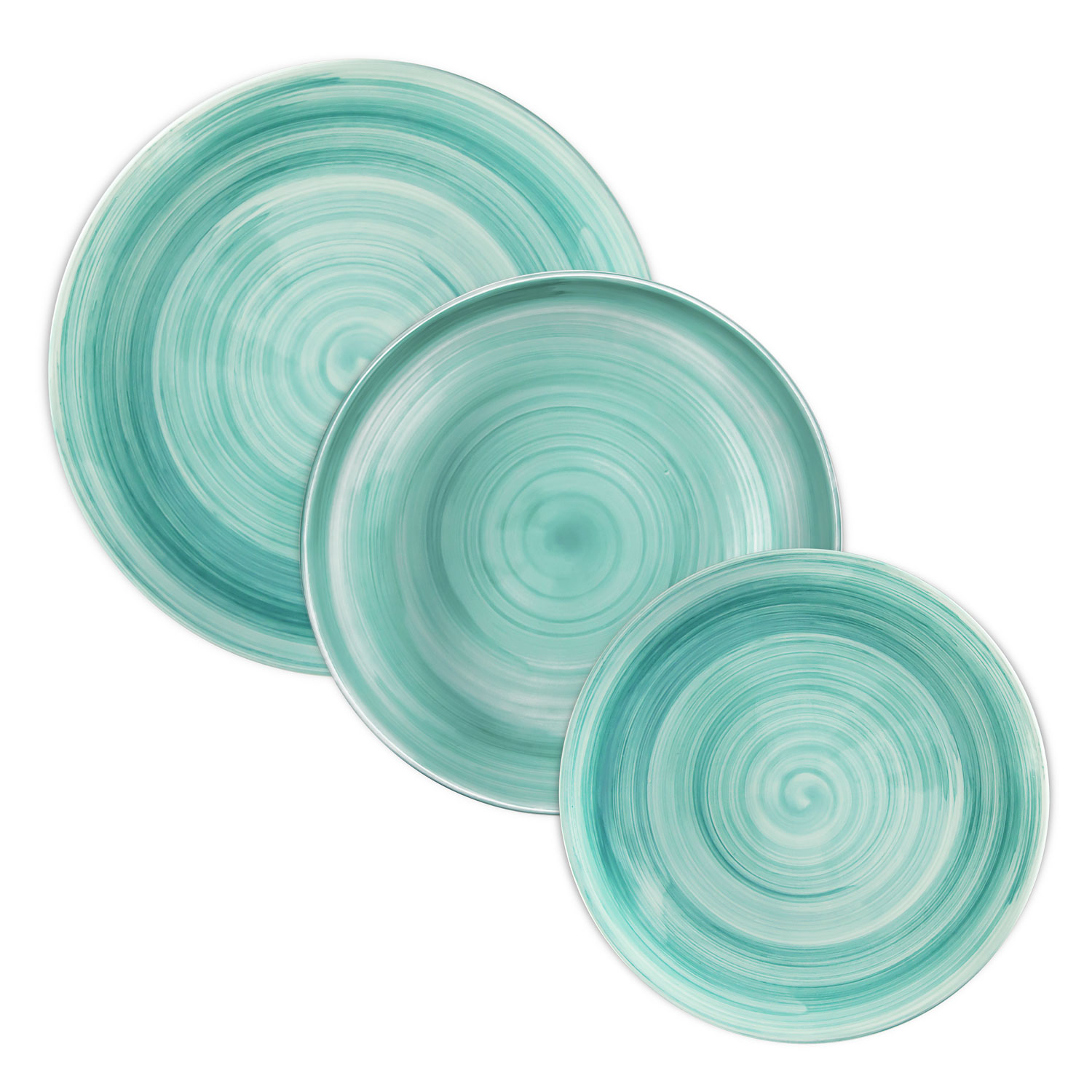 Set piatti in ceramica decorata tiffany