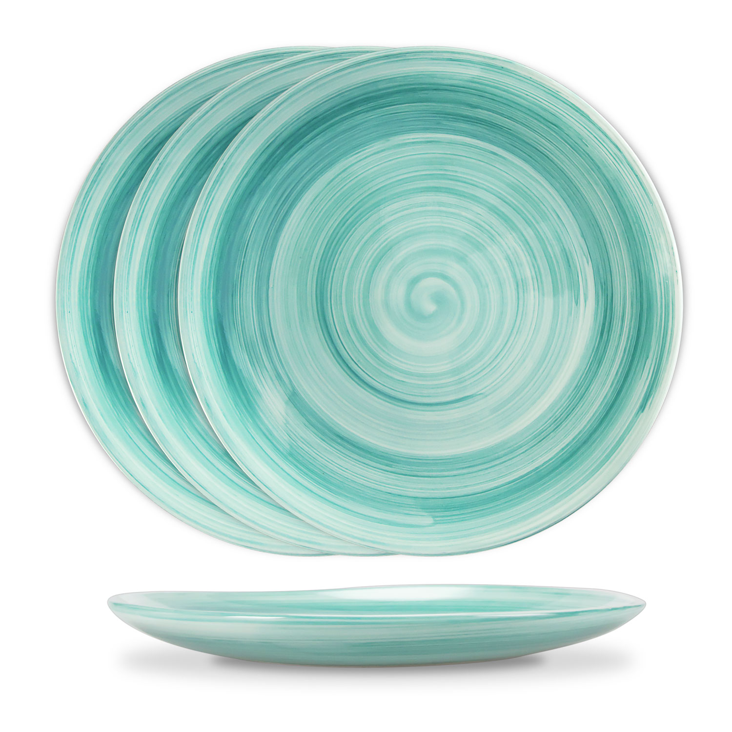 Set piatti in ceramica decorata tiffany