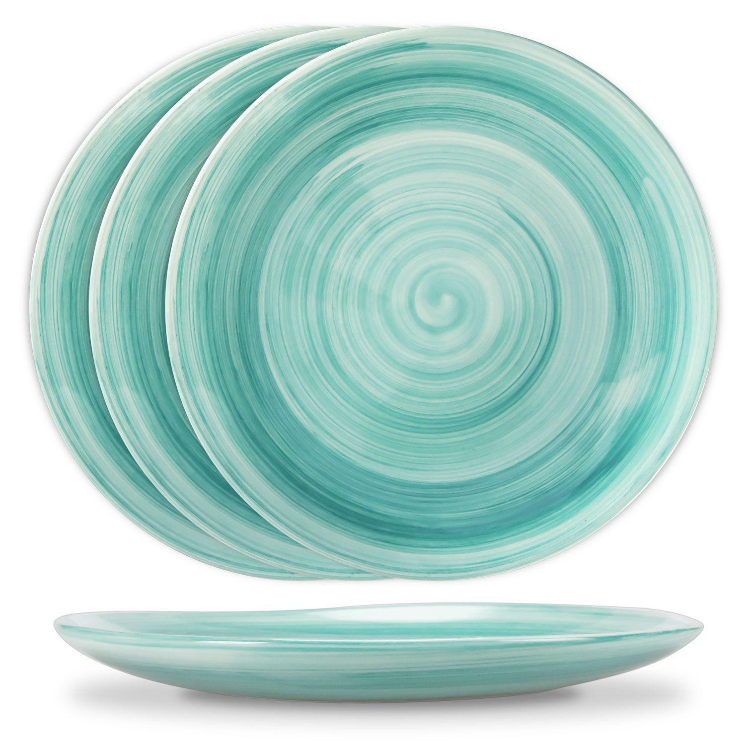 Set piatti in ceramica decorata tiffany