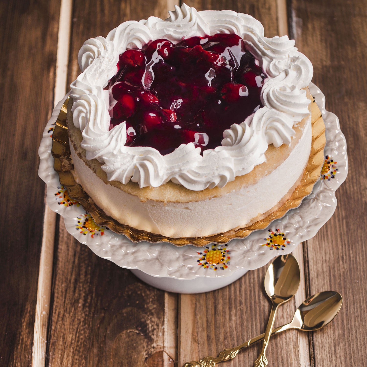 Alzata piccola in ceramica decorata bianca