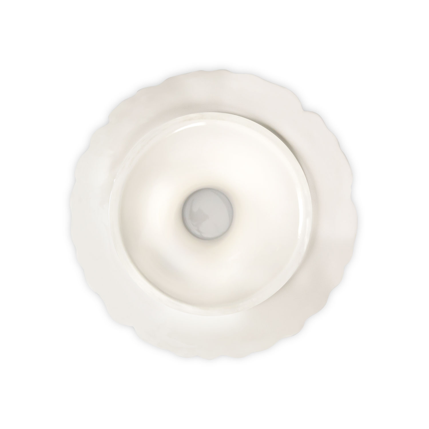 Alzata piccola in ceramica decorata rosa