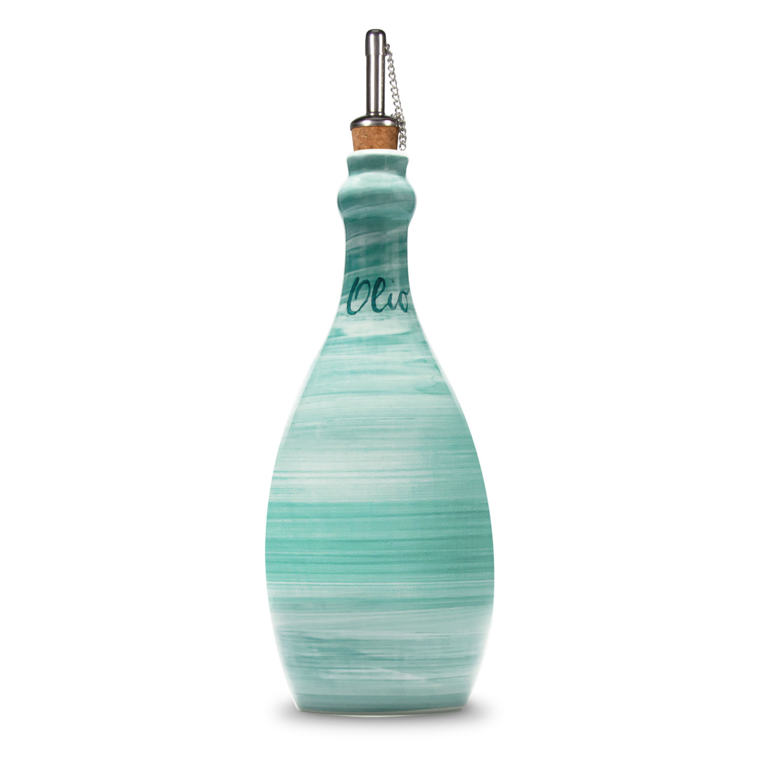 Bottiglia olio in ceramica decorata tiffany 750 ml
