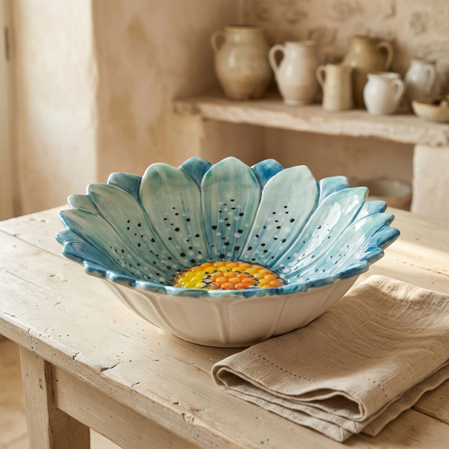 Ciotola in ceramica decorata margherita tiffany da 28