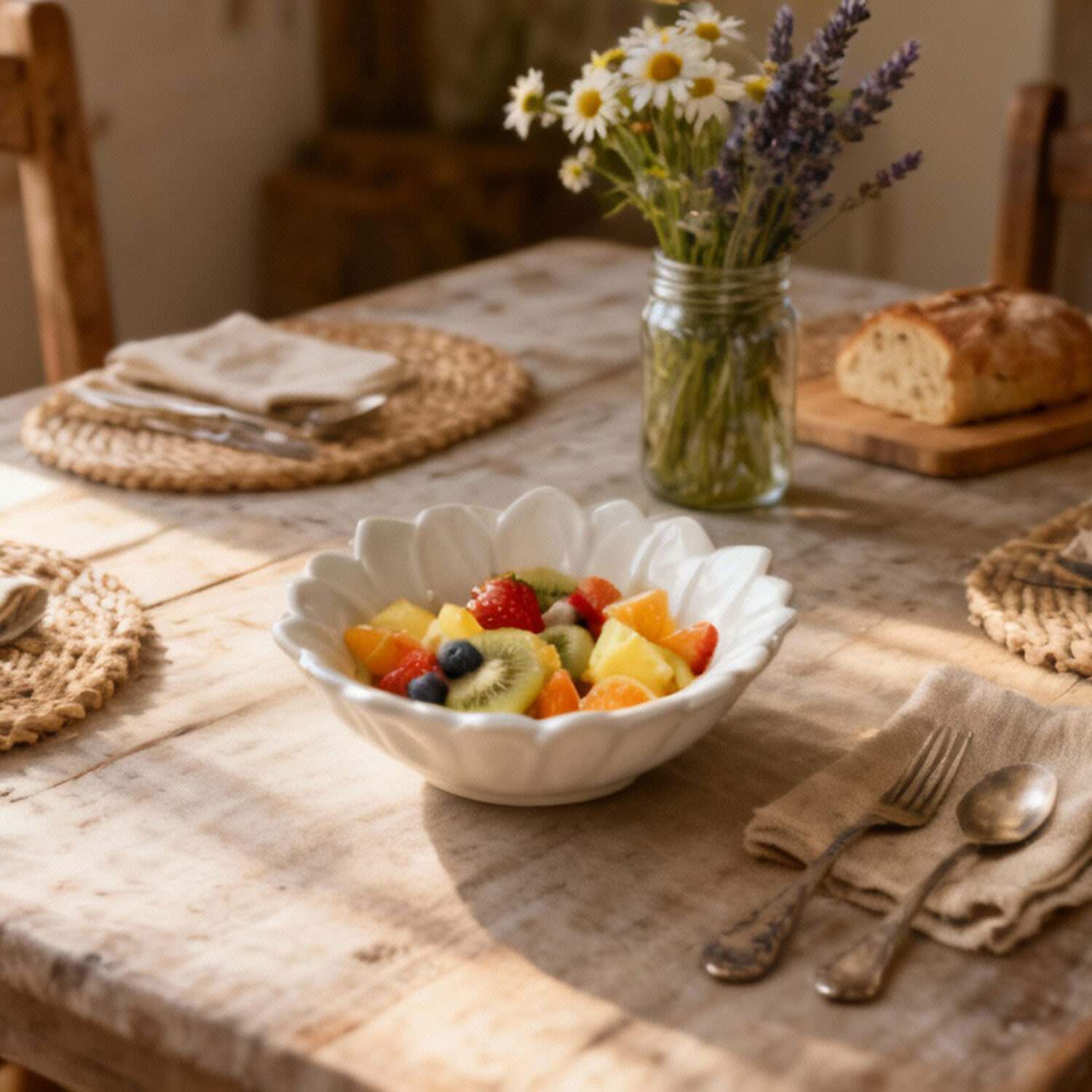 Ciotola in ceramica decorata margherita da 17