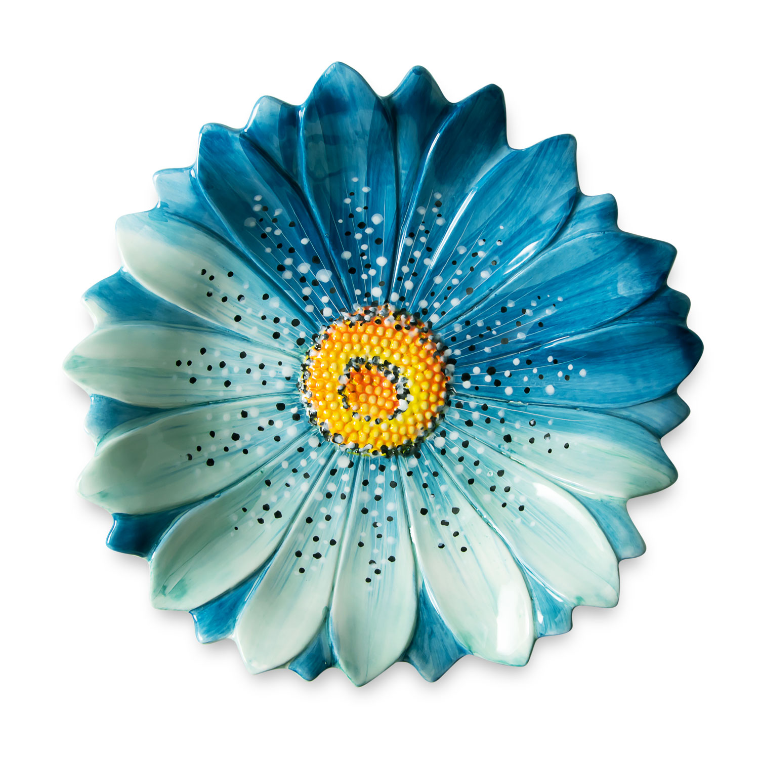 Centrotavola in ceramica decorata margherita tiffany