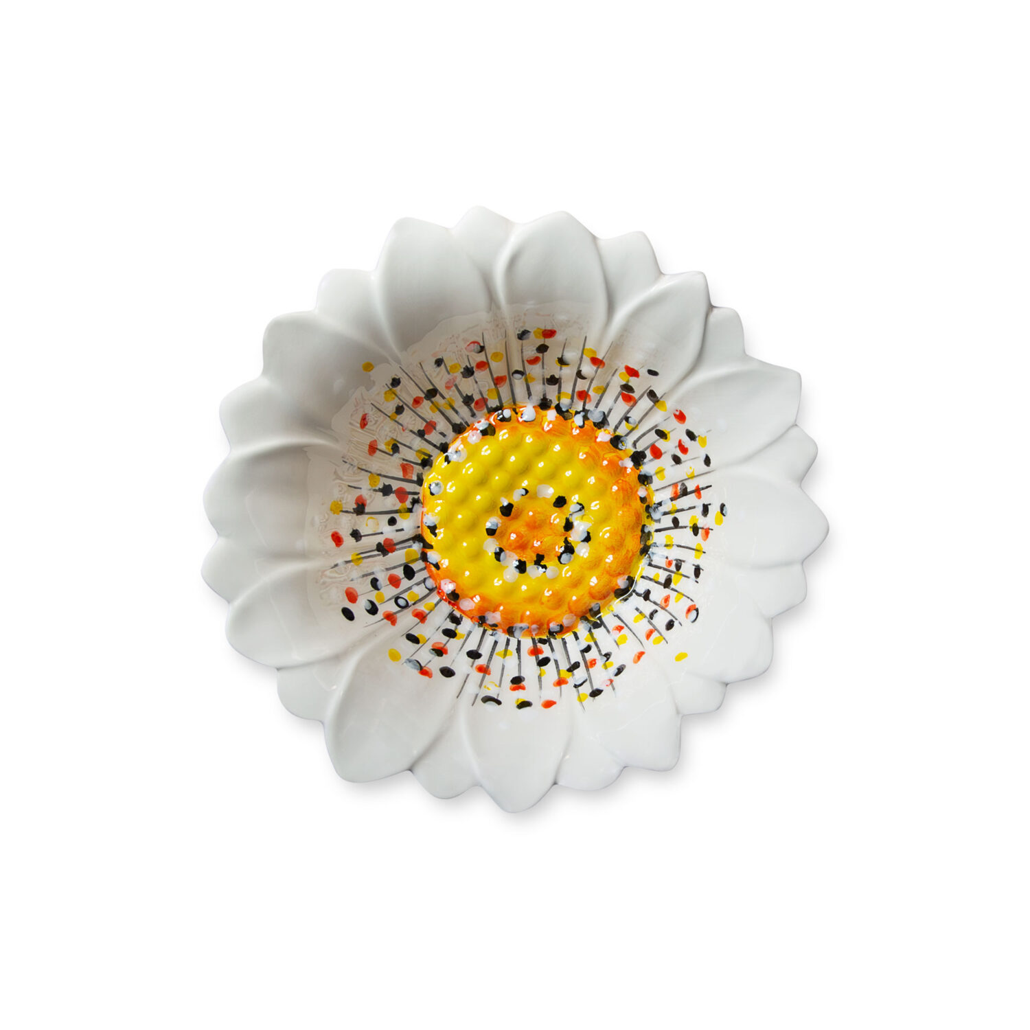 Ciotola in ceramica decorata margherita da 17