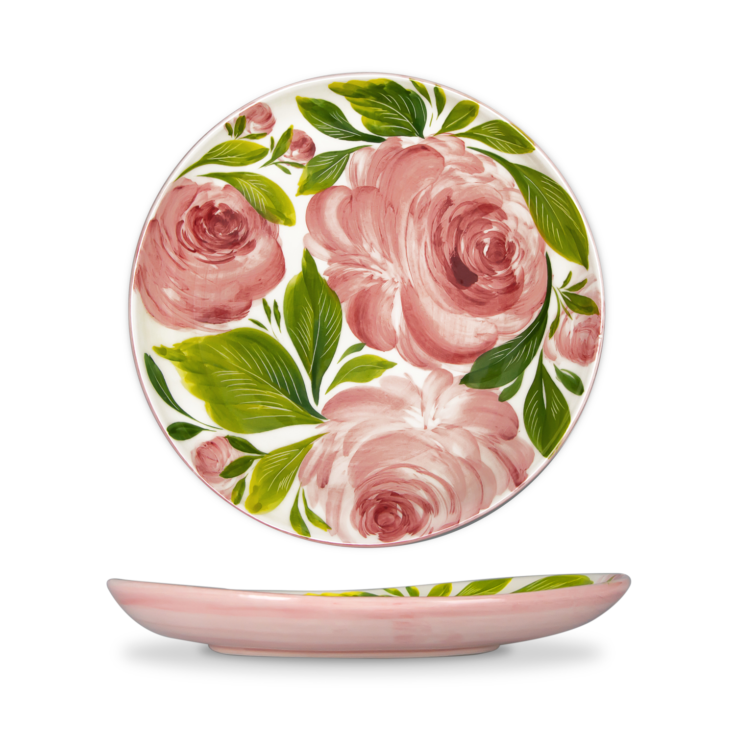 Set colazione in ceramica decorata rose