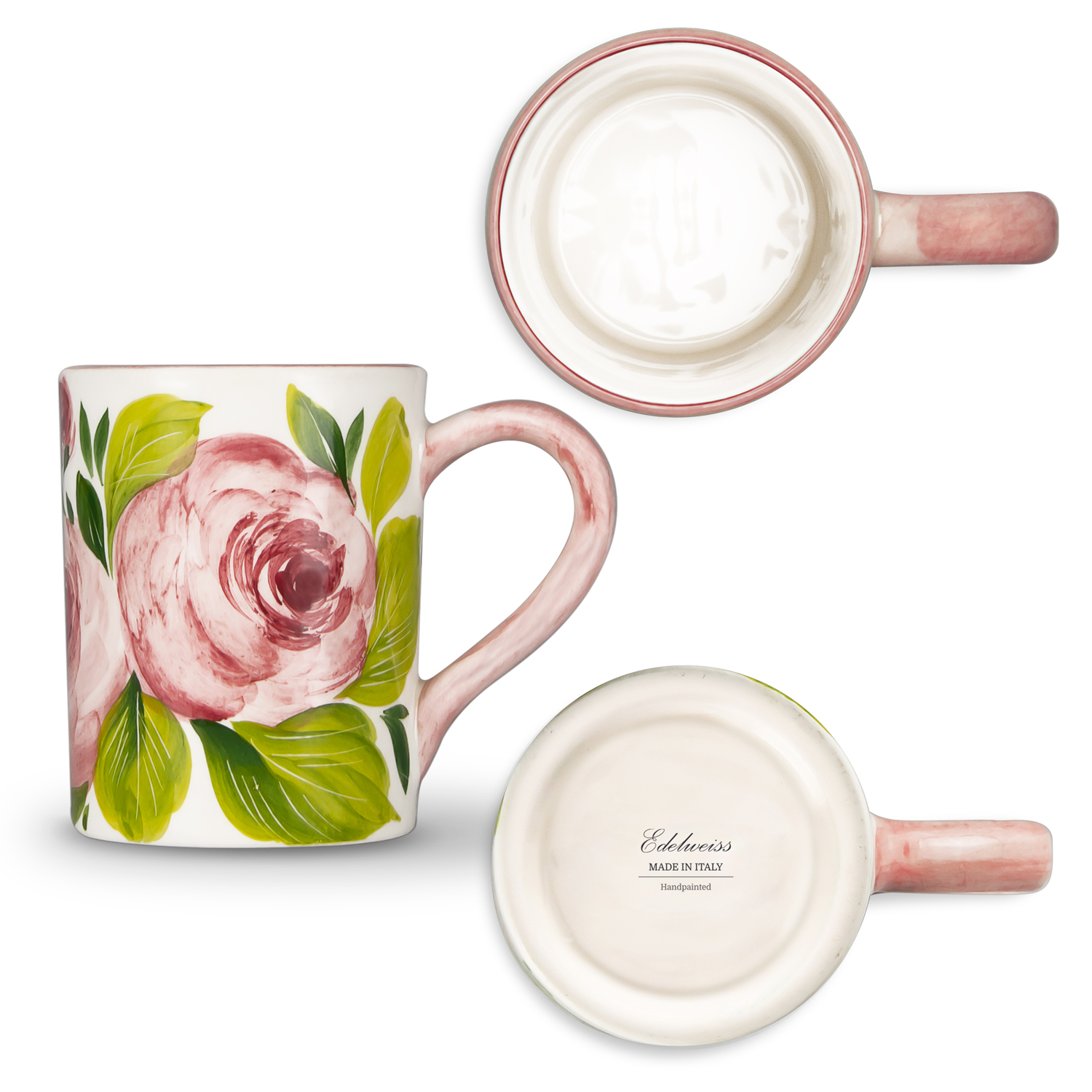 Set colazione in ceramica decorata rose