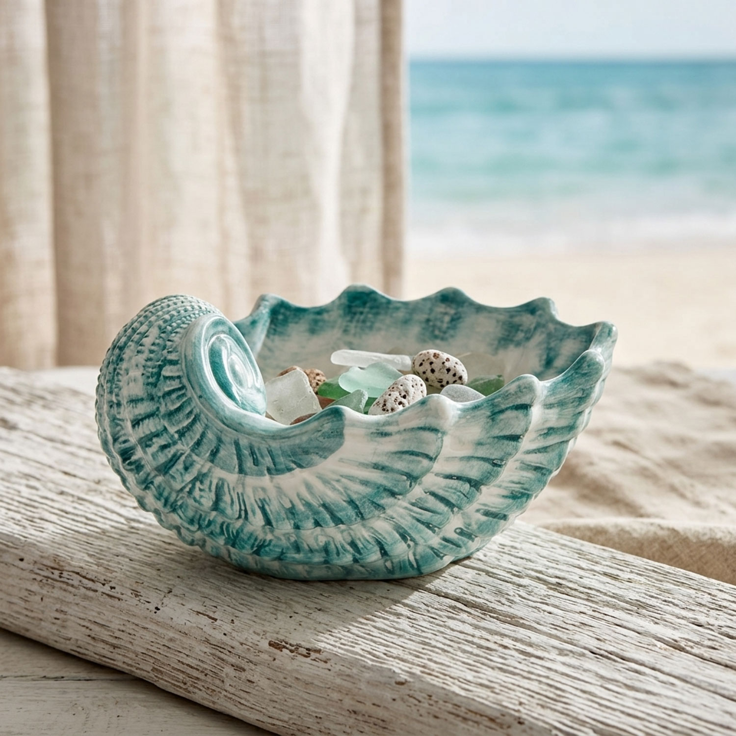 Ciotola in ceramica decorata capasanta tiffany da 20