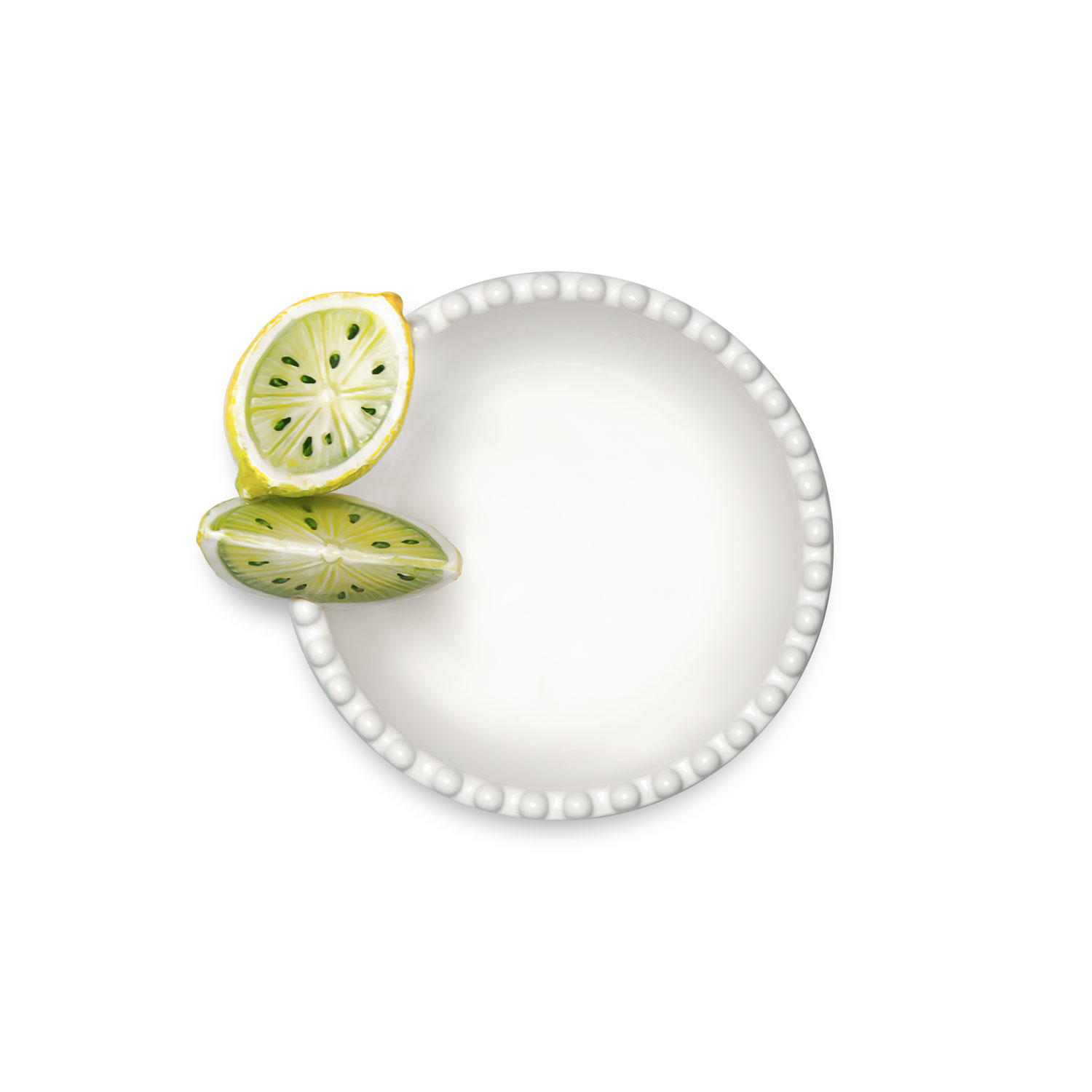 Ciotola in ceramica decorata limoni da 12