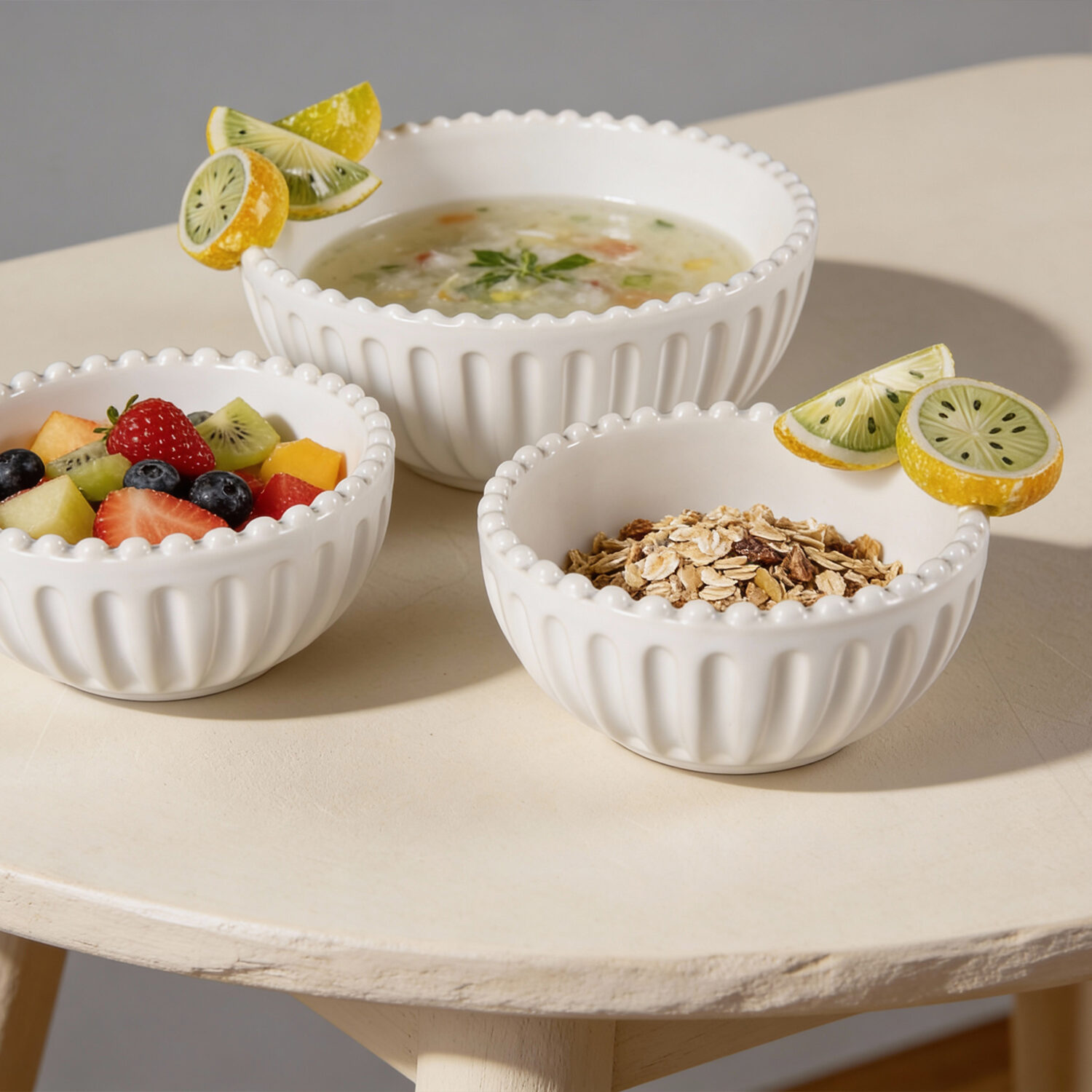 Ciotola in ceramica decorata limoni da 12